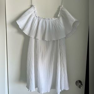 Zara White off the shoulder dress.